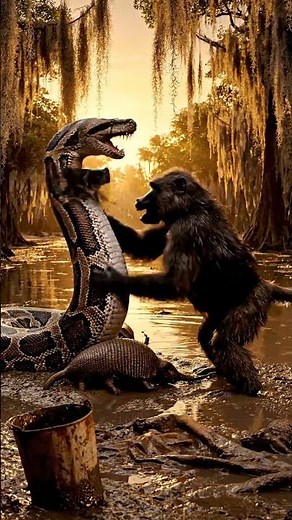 SERPENT STRIKES BACK: Epic Ape Battle to Save Armadillo in the Everglades