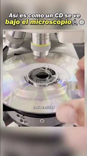 This is what a CD looks like under a microscope