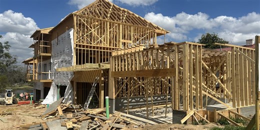 Construction underway on new multi-unit condo building in Spanish Town neighborhood