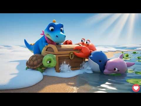 Dino, Turtle & Crab: Find the Key to Unlock the Giant Treasure Chest with Snout the Dolphin!