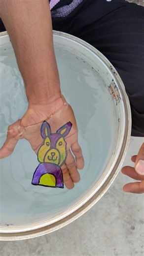 Wow 😳 Cute Rabbit 🐰 Drawing Using by Floating pen 🖊️ #short #drawing #viral #funny #art