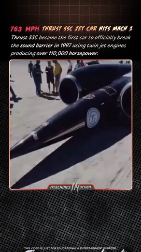 763 MPH Thrust SSC Jet Car Hits Mach 1