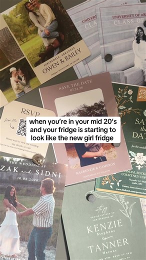 New Girl Fridge Vibes: 20s Wedding Invitations