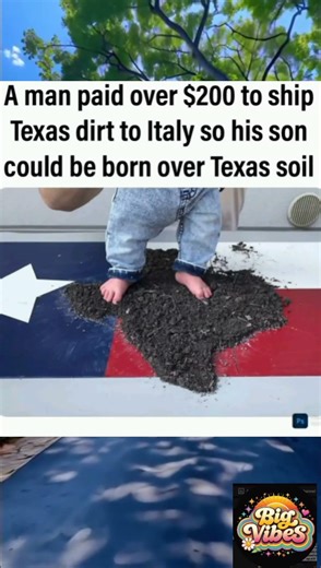 Man ships Texas dirt to Italy for baby’s birth 🇺🇸 #Texas #Viral #CrazyStory #Shorts
