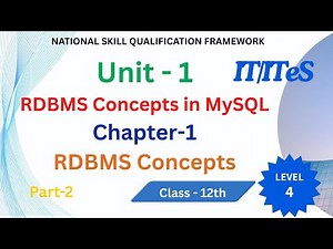 12th class- chapter-1 RDBMS CONCEPTS ( IT/ITeS ) part-2
