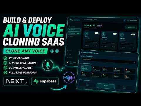 Create & Deploy AI Voice Cloning SaaS in 2026 | Clone Any Voice Using Next.js & Supabase