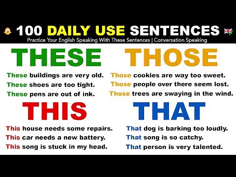 English Pronunciation: 100 English Sentences with THIS, THAT, THESE and THOSE