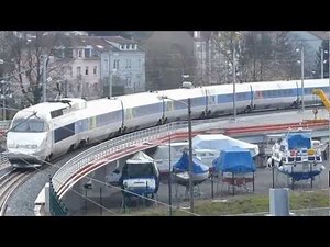 TGV passant par le raccordement court de Mulhouse.