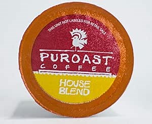 Puroast Low Acid Coffee| House Blend Single Serve Pods | Medium Roast | High Antioxidants & High pH |No Bitter Aftertaste | Reduced Heartburn & GERD Friendly | 72 Count - Compatible with Keurig Brewer