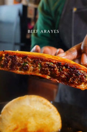 Beef Arayes - Don’t sleep on this one! 🔥 INGREDIENTS ⬇️ Arayes: Ground Beef- 1lb Pita- 2whole Shaved Onions- half Chopped Garlic- 2cloves Chopped Parsley- 1/4cup Salt- 1tbsp Pepper- 1tbsp Sazon- 1tsp All Spice- 1/2tsp Cumin- 1/2tsp Garam Masala- 1 1/2tsp Cinnamon- 1/2tsp Paprika- 1tsp Garlic Powder-1tsp Onion Powder- 1tsp Sauce: Yogurt- 2/3cups Mayo- 2/3cups English Cucumber- half Chopped Garlic- 2cloves Chopped Parsley- 1/4cup Lemon Zest- 1 Lemon Lemon Juice- half Sazon- 1tsp #easyrecipe #aray