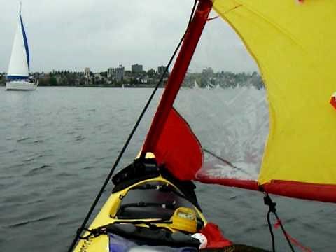 upwind sailing with a kayak