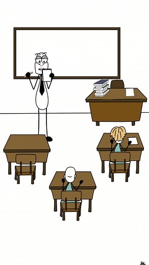 Not your favourite student. . . . #haniemation #humor #animation #comedy #classroom #memes #school #funnymemes #reels #daniel #classhumor #tiktok #comedytiktok