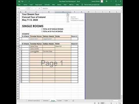 Rooming List Tutorial