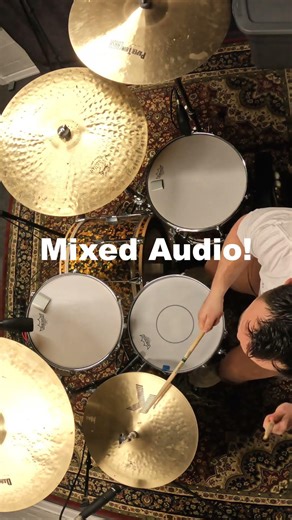 GoPro Audio vs. Mixed Audio! BIG drum sounds! #drums #grooveoftheday