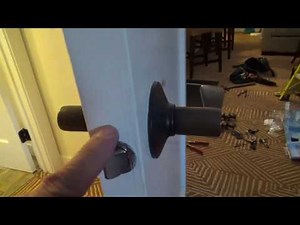 How to Install Schlage Privacy Lever Door Handle/Changing Out Latch Face Plate Rectangle to Round
