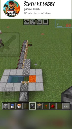 easy cobblestone farm tutorial 😱 #minecraft