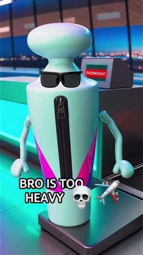 Toothpaste failed airport check-in 💀✈️ #brainrot #funny