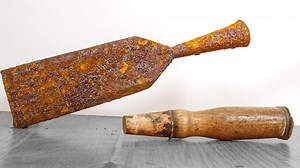 32K views · 570 reactions | Antique rusted chisel gets restored. Most rusted I've every seen. If you have something you would like me to restore send me an email at business.lostandrestored@gmail.com I love restoring vintage odds and ends. What antique do you want to see Restored? #lostandrestored | Lost & Restored | Facebook