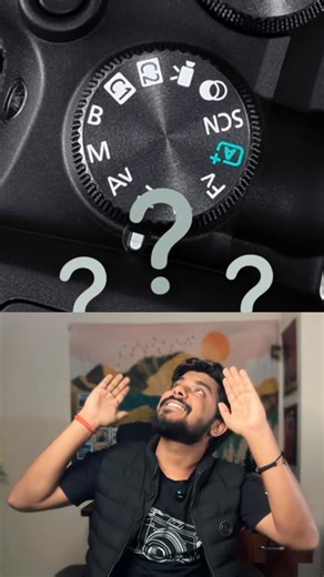 Nishant Sharma on Instagram: "Camera Modes Explained in 30 Seconds! [ Camera modes basically decide how much control you want over your photo. In Auto mode, the camera handles everything for you — just like a phone camera. Manual mode gives you full control over ISO, shutter speed, and aperture. Aperture Priority lets you choose the blur or sharpness while the camera adjusts the rest. Shutter Priority lets you freeze action or create long exposures by choosing the shutter speed. Program mode is 