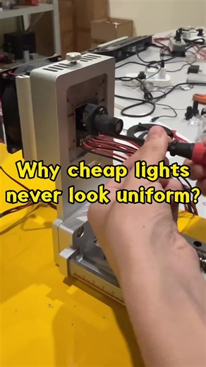 Why cheap lights never look uniform #Optical #Lightguidecolumn #Customlighting