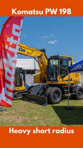 Brand new Komatsu PW 198-11 a 20t short tail swing wheeled excavator