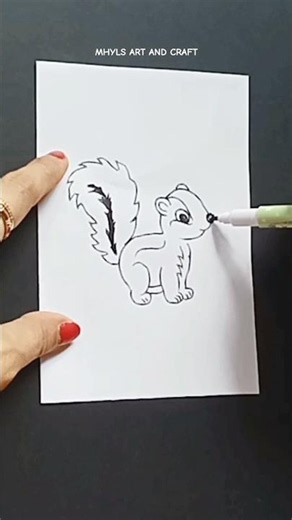 How to Draw a Squirrel Easy #drawing #art #shorts