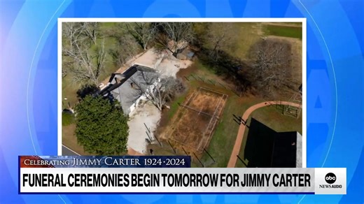 Funeral services start tomorrow for former Pres. Jimmy Carter. Carter's coffin will be carried through his hometown of Plains, Georgia, by his longtime Secret Service agents. ABC News' Faith Abubéy: "We're told in those final days, as Carter was getting to the end, he was ready to reunite with his beloved Rosalynn." | ABC News Live
