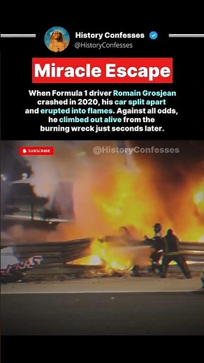Romain Grosjean Walked Out of Fire #history #f1