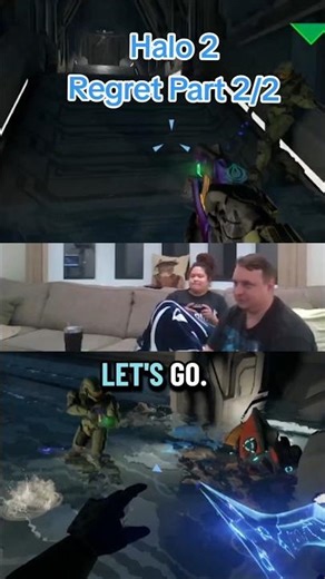 Playing Halo 2 Mission 7 Regret Part 2/2 coop splitscreen with my GF! #halo #halo2 #halomcc #xbox