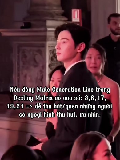Đường Male Generation Line (Dòng nam giới) là đường chéo chạy từ phía trên bên trái xuống phía dưới bên phải. Trong tâm linh học của Ma trận, đường này không chỉ nói về nghiệp quả của cha ông mà còn có nhiều nghĩa khác nhau, trong đó nó còn đại diện cho