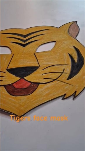 tiger face mask # #ytshorts #shorts video #drawing #art
