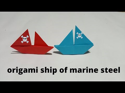 pirate ship origami and how to make it is very easy