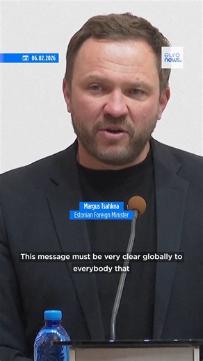 Estonian Foreign Minister Margus Tsahkna reaffirmed Friday his country's support for Ukraine and stressed that Russia is "not winning the war" on the battlefield. | Euronews English
