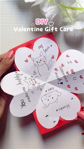 DIY Valentine Love Card❤️😱😱 #art #craft #shorts #viral