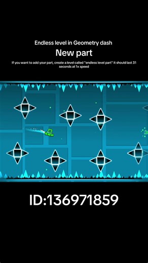 Endless level in Geometry dash #geometrydash #gd #level #dash