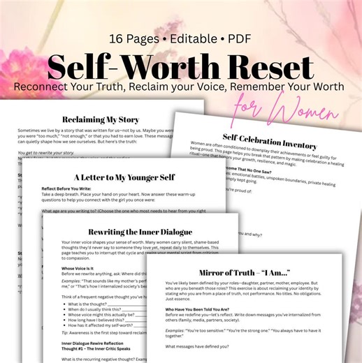 Self-love Journal Prompts for Women: Confidence Inner Healing Build Self Esteem - Etsy