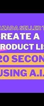 How to Create A Product Listing in 20 Seconds in Lazada Seller Center