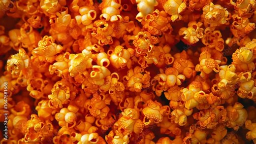 Delicious popcorn explosion: popping corn kernels in slow motion delight