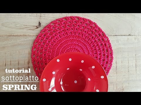 Crochet tutorial for a spring placemat