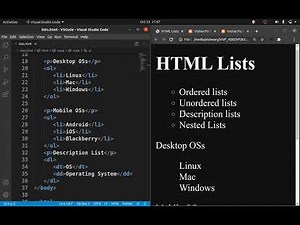 HTML Lists : Ordered, Unordered, Description, Nested, CSS | Information Technology