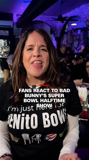 CNN's Maria Santana attended a "Benito Bowl" watch party in the Bronx to get fans' reactions to Bad Bunny's halftime performance. | CNN