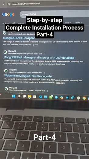 How to install Mongodb shell on windows 11 | Complete Installation Process part-4 # #mongodbworld