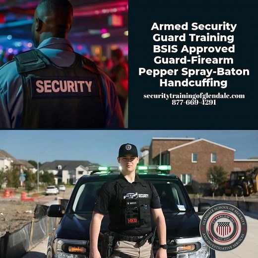 Armed Security Guard Training BSIS Approved Guard-Firearm Pepper Spray-Baton Handcuffing