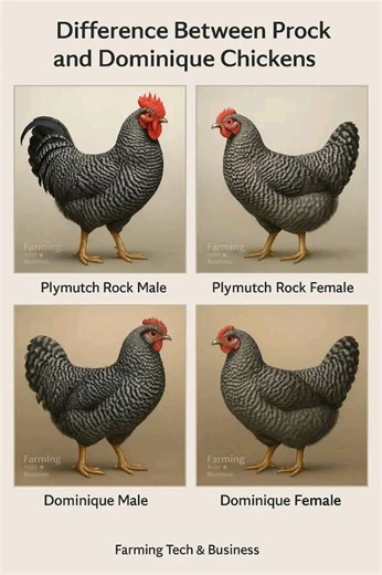 Difference between Plymouth and Dominique Chicken #plymouth #dominique #chickenbreeds | Farming Tech& Business