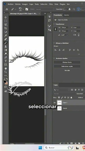 Cómo hacer pestañas REALISTAS en Photoshop | Tutorial Fácil + Pinceles GRATIS.