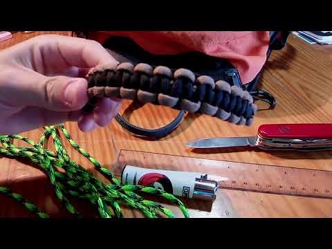 How to make a Cobra Stitch Wrapped Handle for Your Backpack