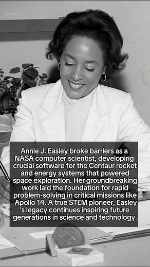 Discover the remarkable story of Annie J. Easley, a trailblazing computer scientist at NASA who developed software for the Centaur rocket and advanced energy systems. Her work enabled critical space missions and paved the way for future innovations. #AnnieEasley #NASA #WomenInSTEM #SpaceHistory #BlackHistory #STEMPioneers Disclaimer: "Images enhanced with animation effects for visual storytelling." | Ifestory