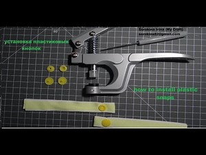 How to install plastic snaps
