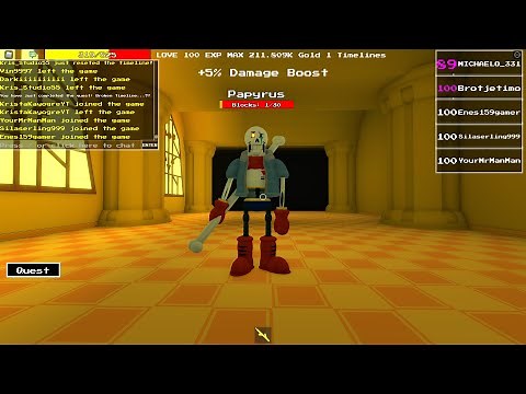 Undertale Universal Massacre full disbelief papyrus fight (no food)