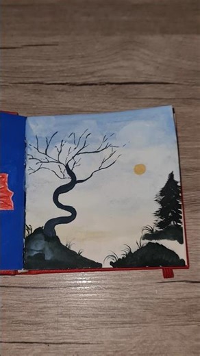 Gouache landscape painting #gouache #paintwithme